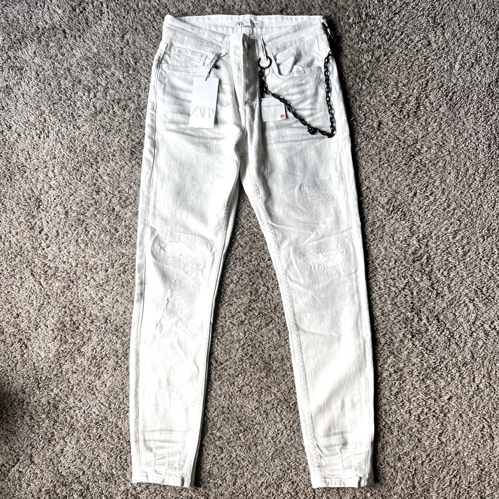 Zara BRAND NEW Skinny Fit White Jeans Size 30
